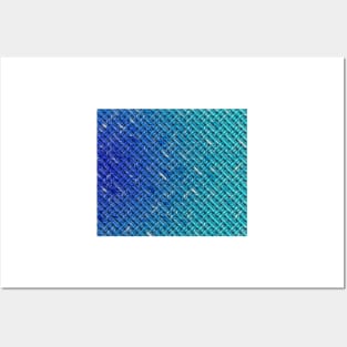 3D abstract blue pattern in the style of lattice characters It's like a braided Posters and Art